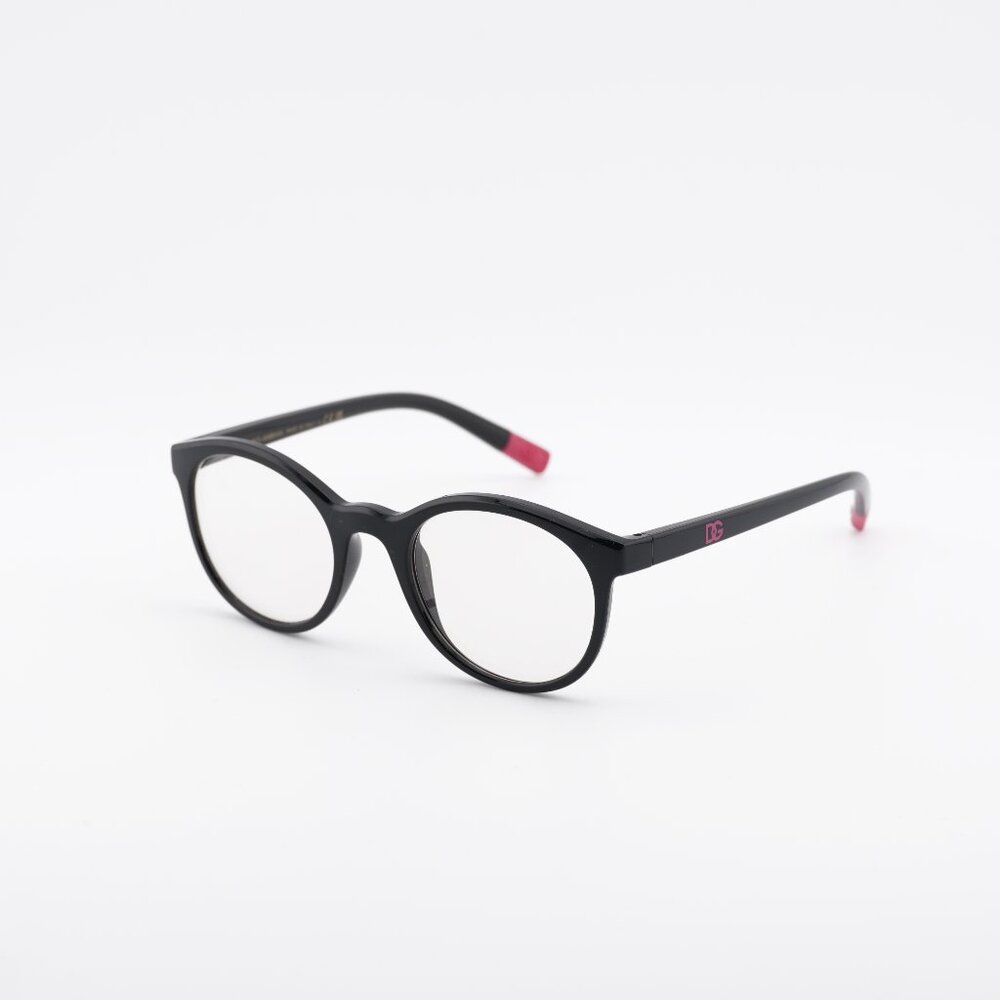 Exclusive Sale! Dolce & Gabbana Kids DX5095 501 Eyeglasses Round Black 46mm